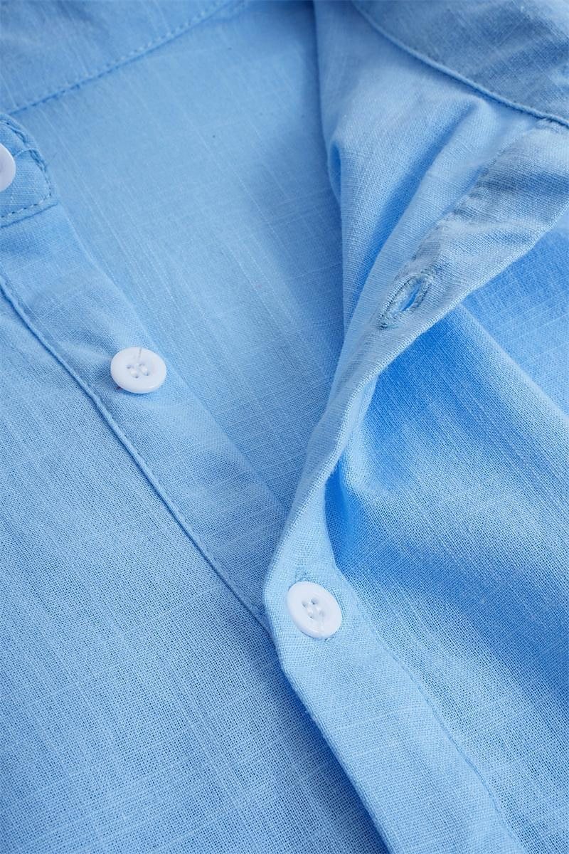 Polo à manches longues pour homme en coton avec col classique 4