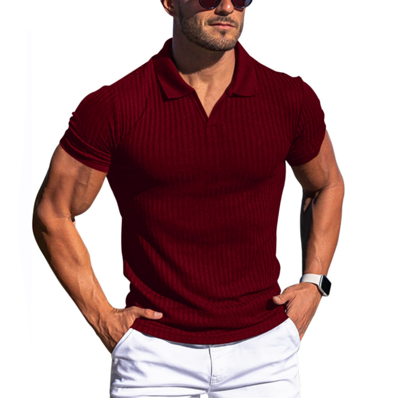 Polo élégant en coton pour homme à manches courtes 0