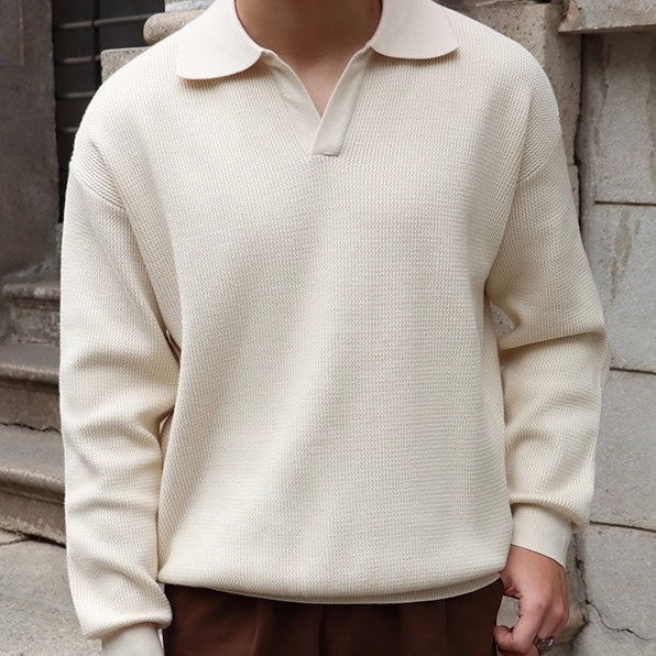 Polo élégant en coton pour homme sans boutons 6
