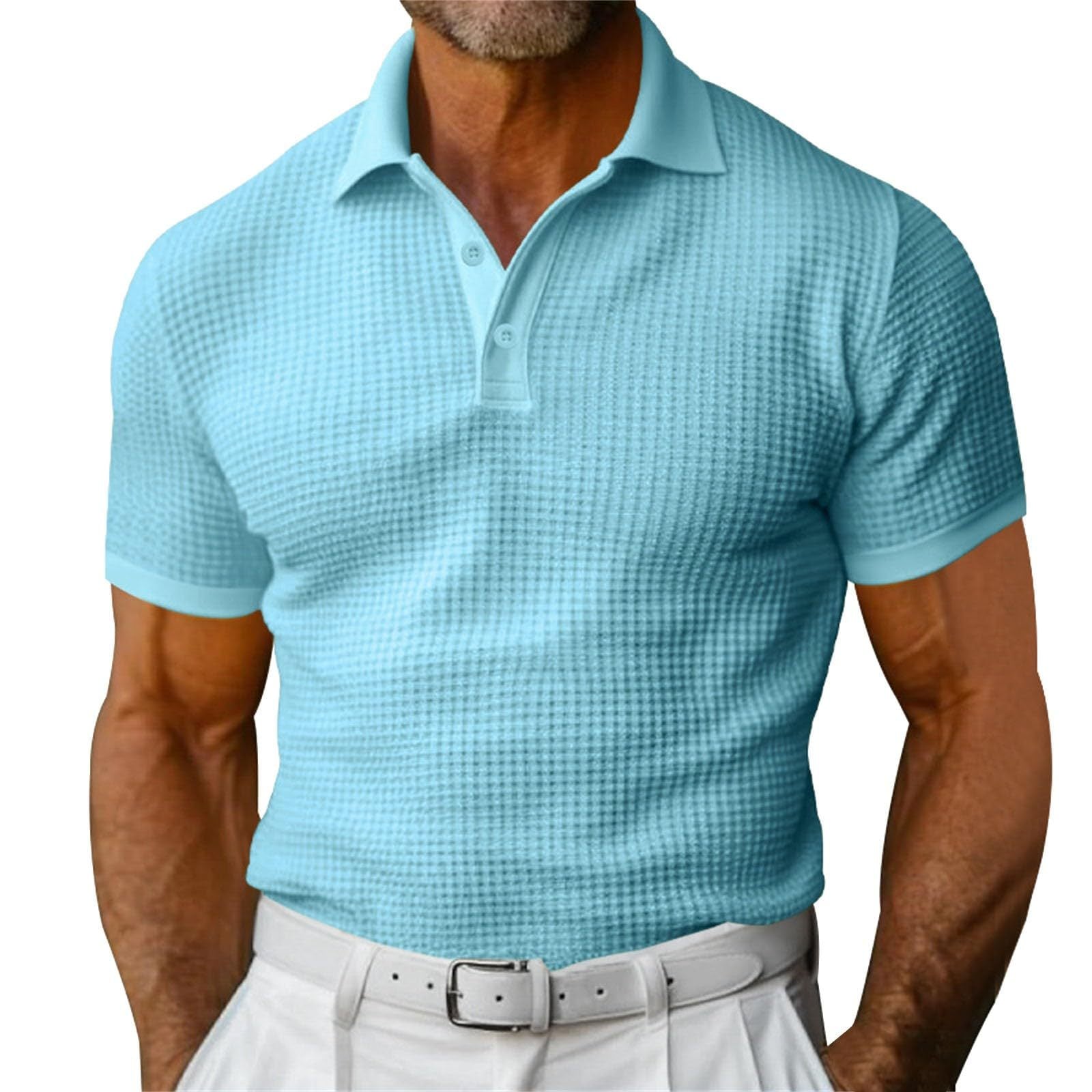 Polo en coton ajusté pour homme, style moderne et confortable 1