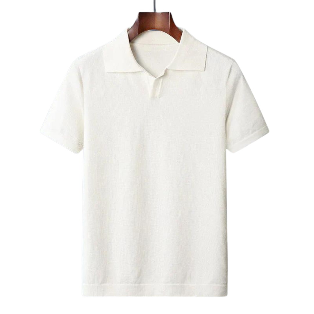 Polo en coton classique pour homme avec col moderne 0