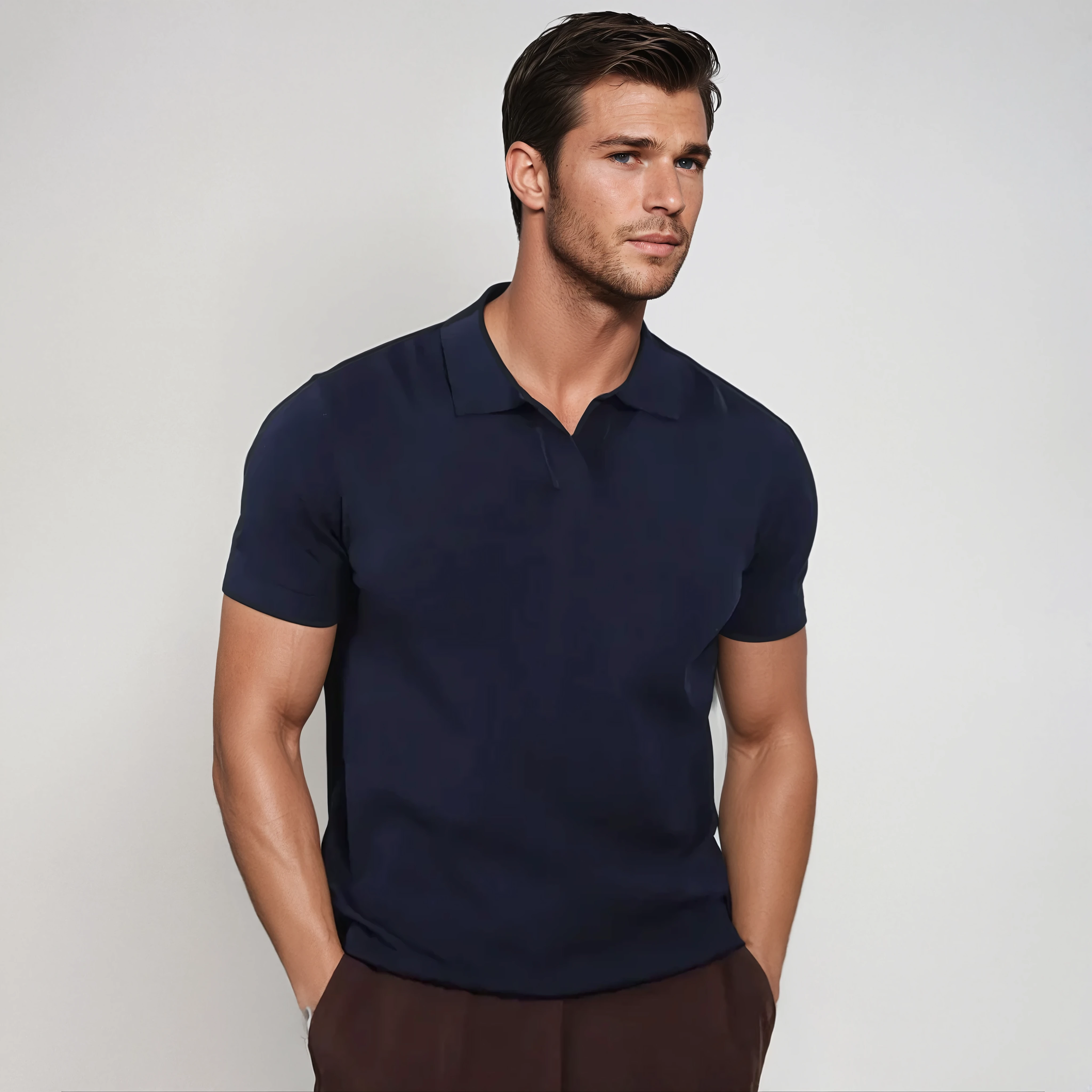 Polo en coton homme coupe classique 0