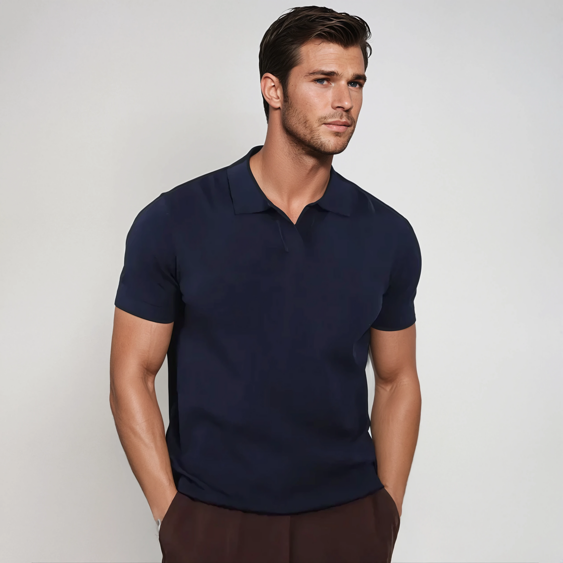 Polo en coton homme coupe classique 1
