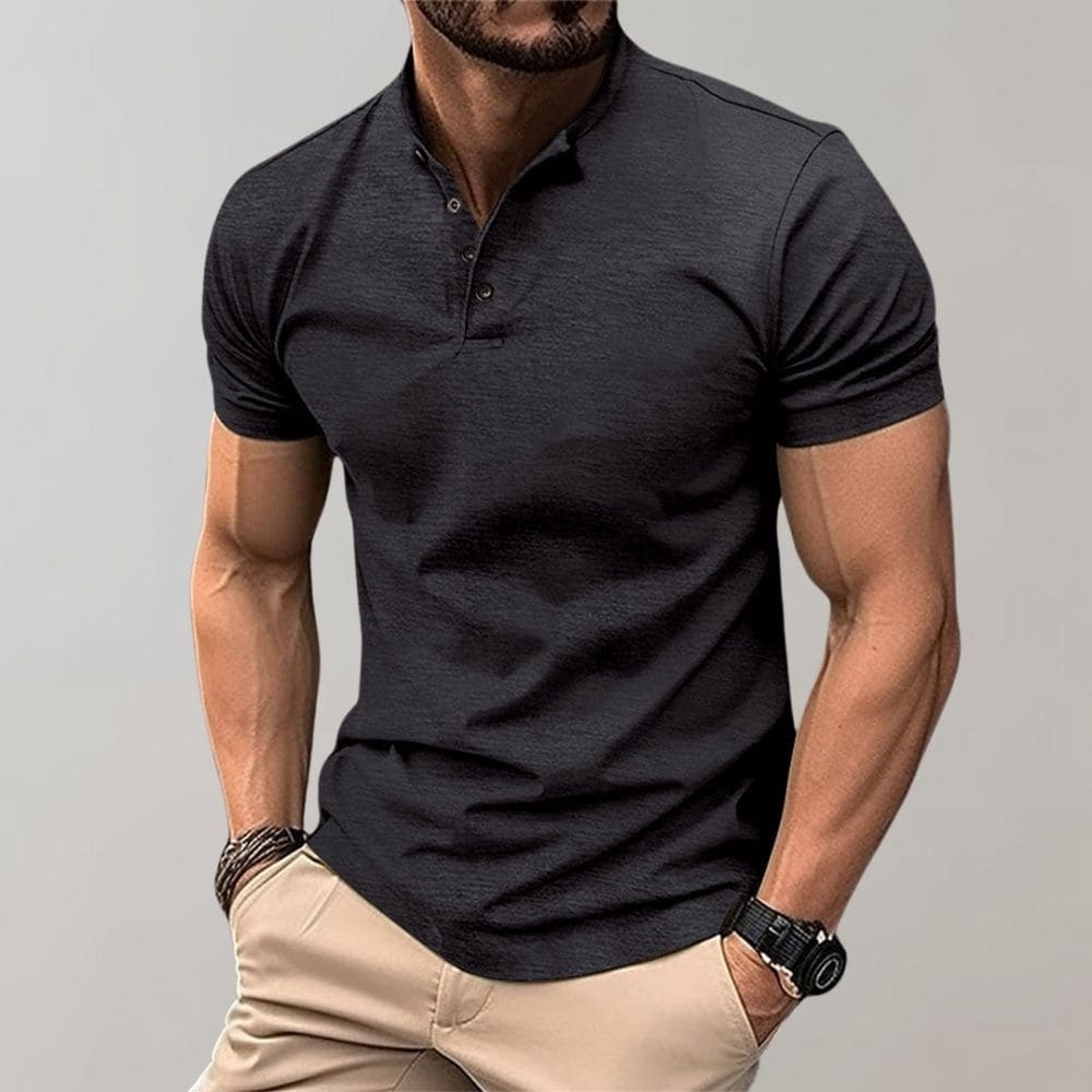 Polo en coton homme coupe slim avec col classique 1