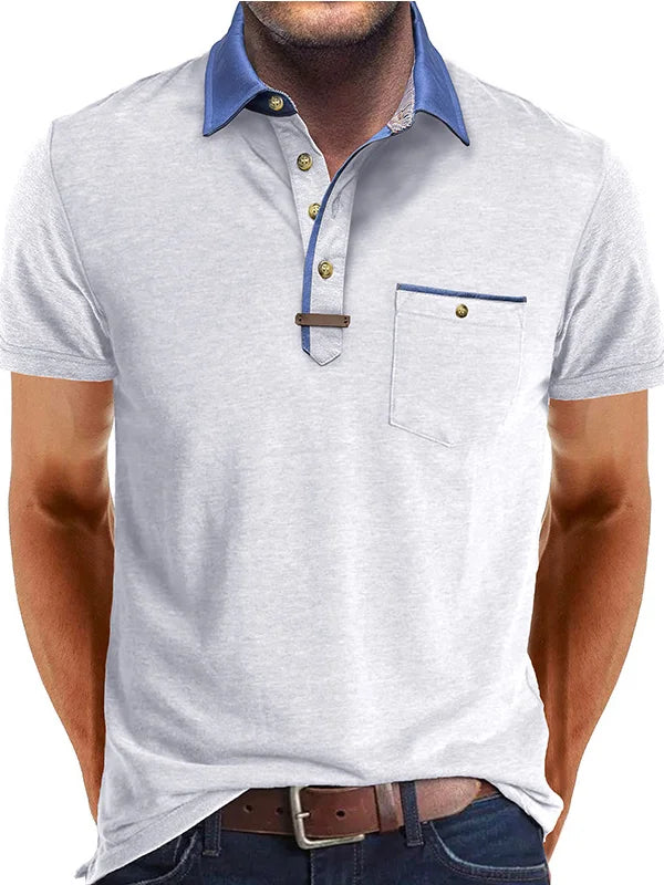 Polo en coton homme été élégant avec col classique 3