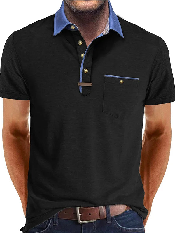 Polo en coton homme été élégant avec col classique 4