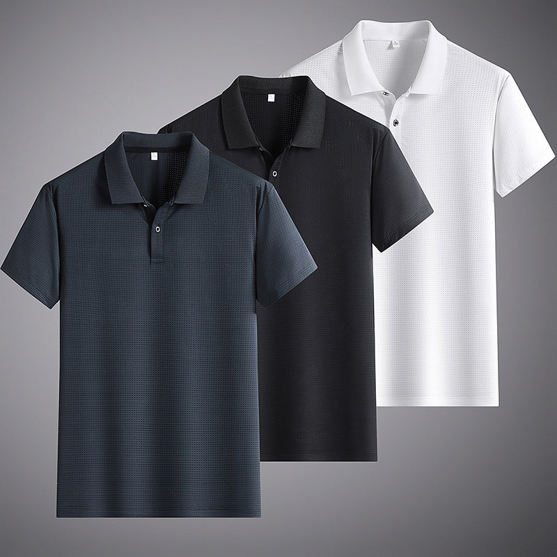 Polo homme élégant en tissu respirant, idéal pour l'été 1
