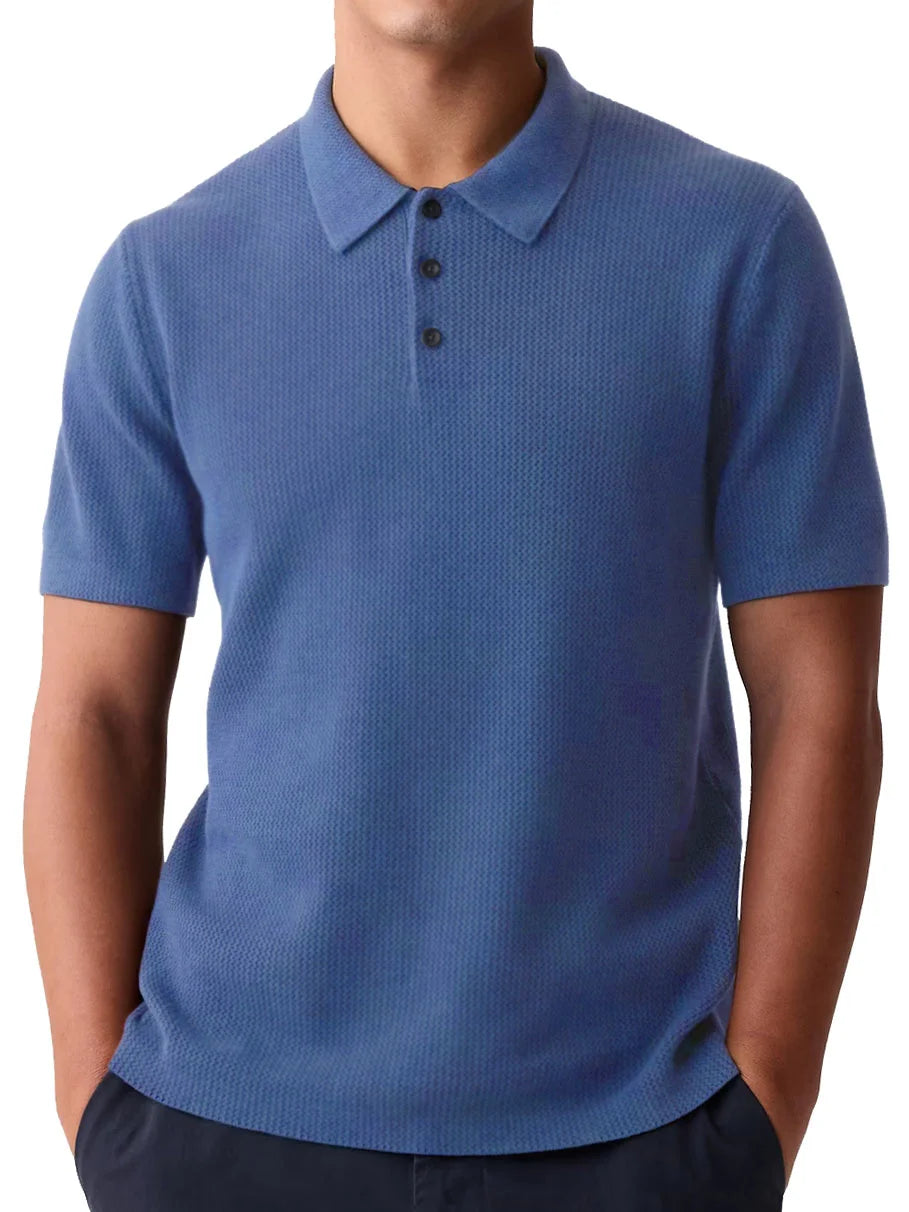 Polo homme en coton léger, coupe estivale décontractée 0