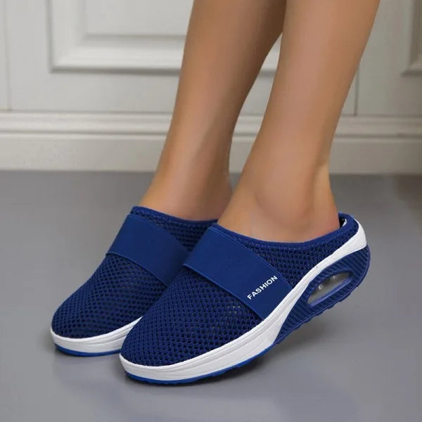 Sandales compensées orthopédiques en mesh pour femme 1