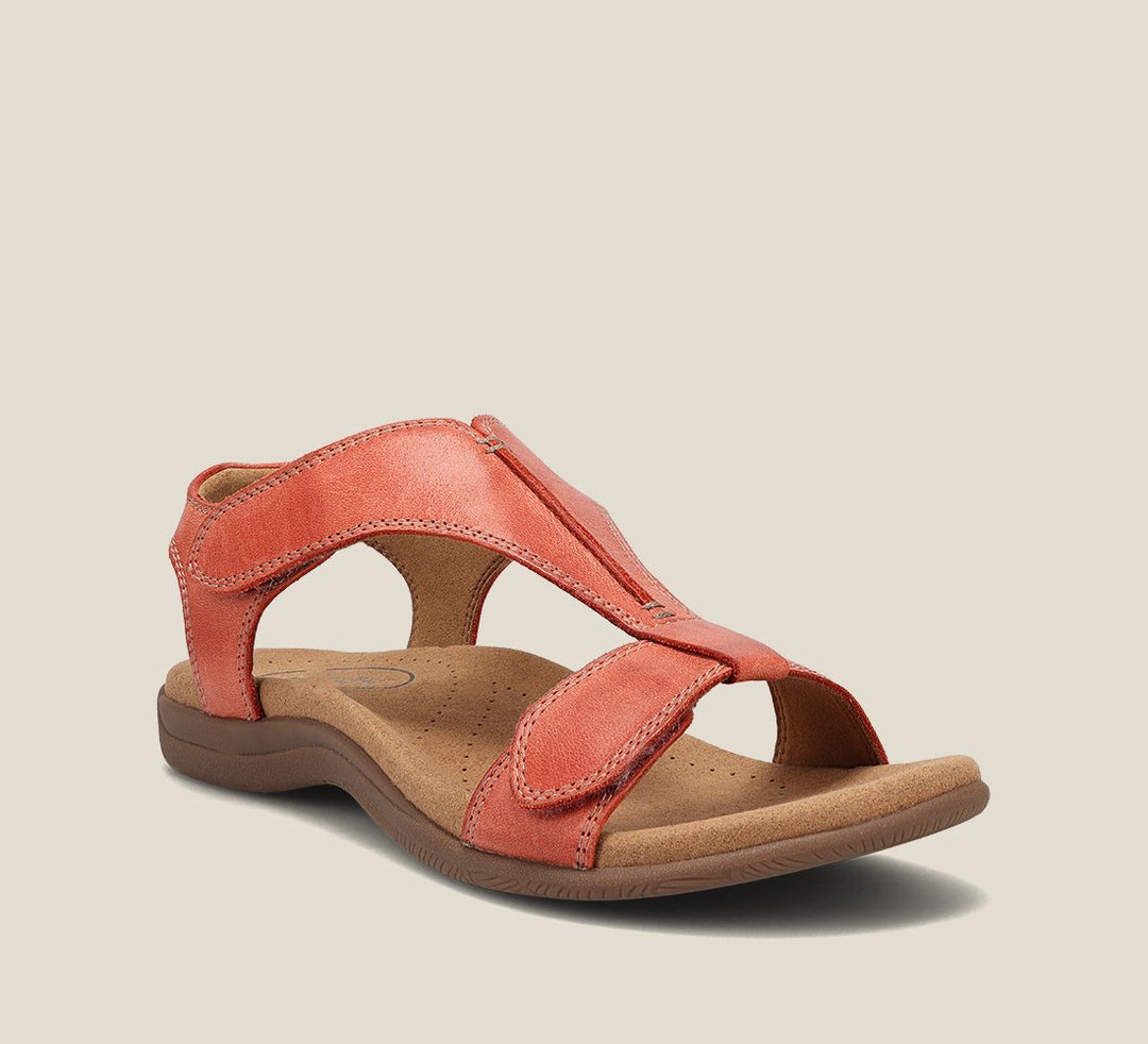 Sandales ouvertes ergonomiques femme en cuir PU avec semelle rembourrée 0