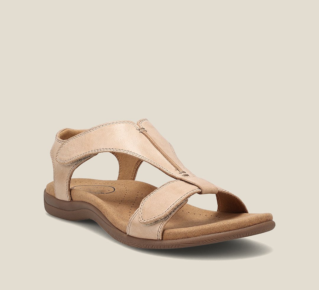 Sandales ouvertes ergonomiques femme en cuir PU avec semelle rembourrée 2