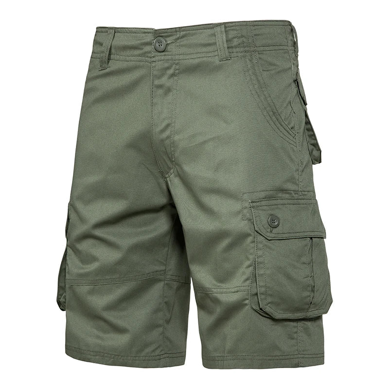 Short Cargo Homme Décontracté en Coton avec Poches Multiples 4