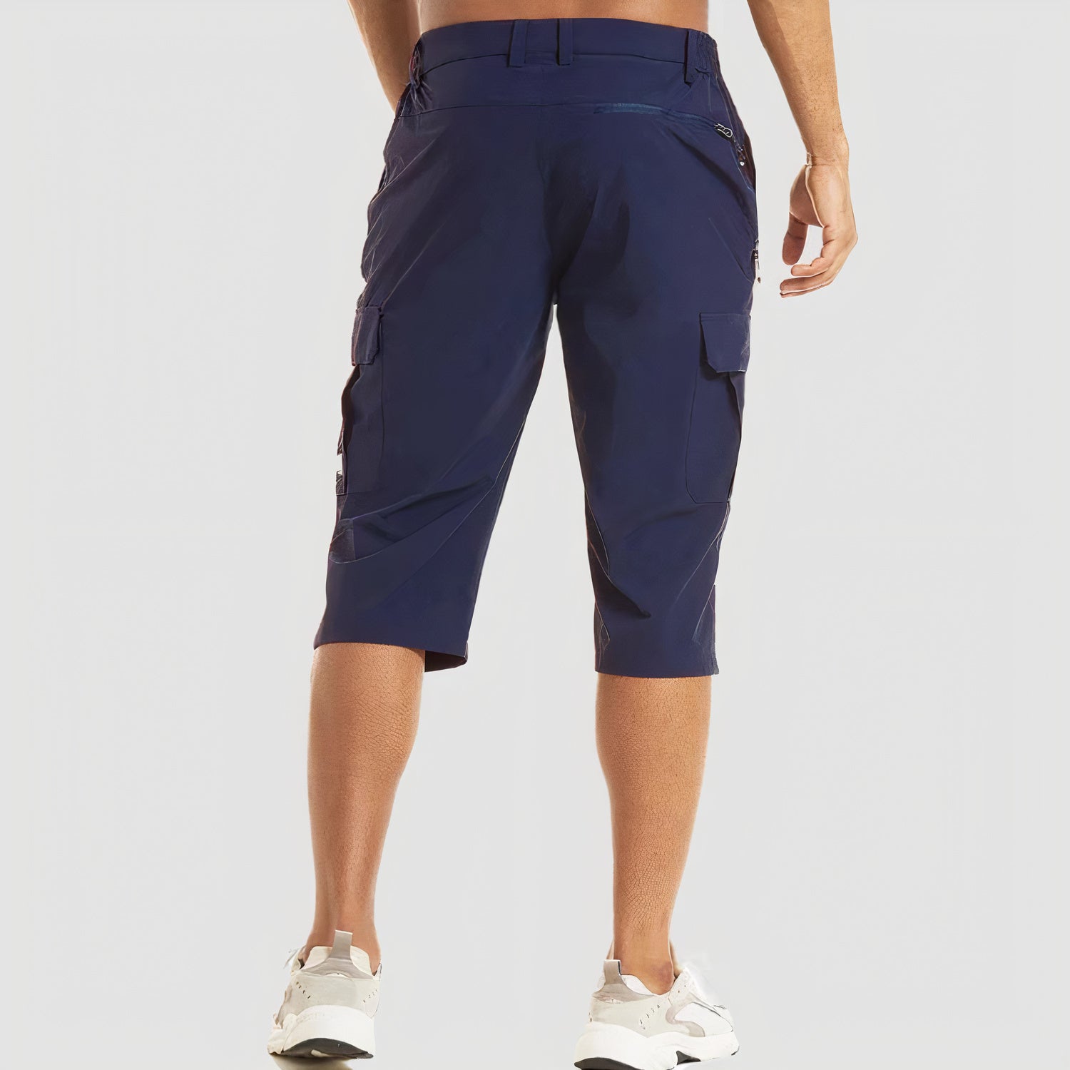 Shorts Cargo Homme en Coton avec Poches Pratiques, Longueur Genou 3