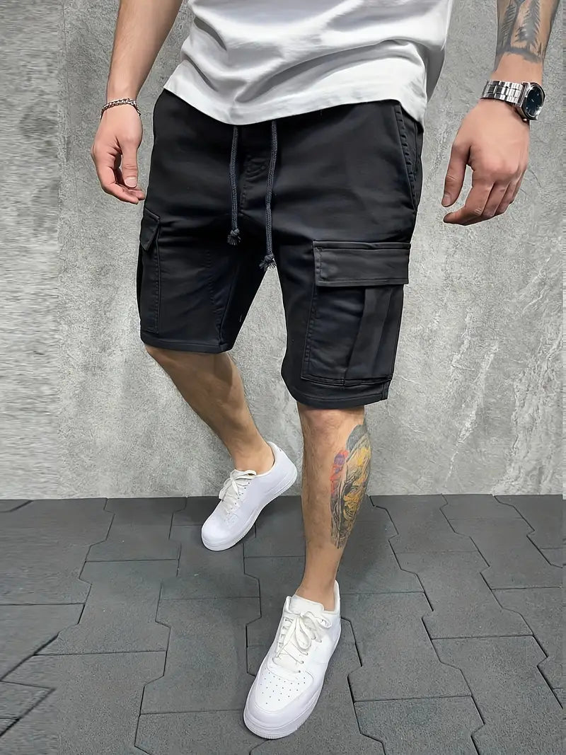Shorts cargo ajustés pour homme avec taille à cordon 3