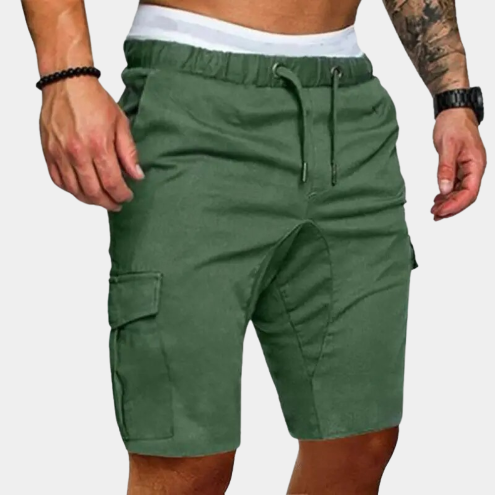 Shorts cargo en coton pour homme avec taille ajustable 3