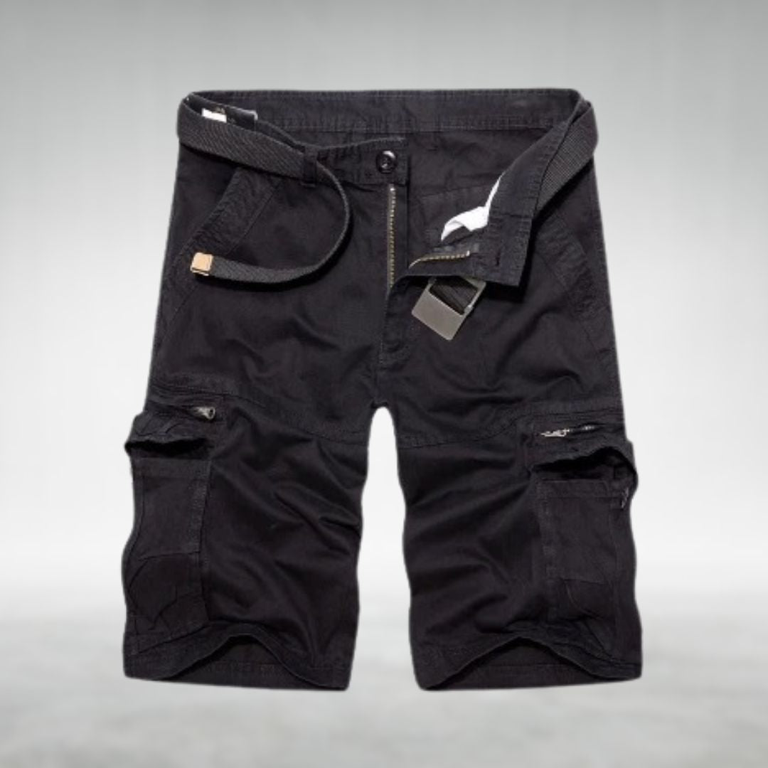 Shorts cargo homme utilitaires avec ceinture et poches multiples 0