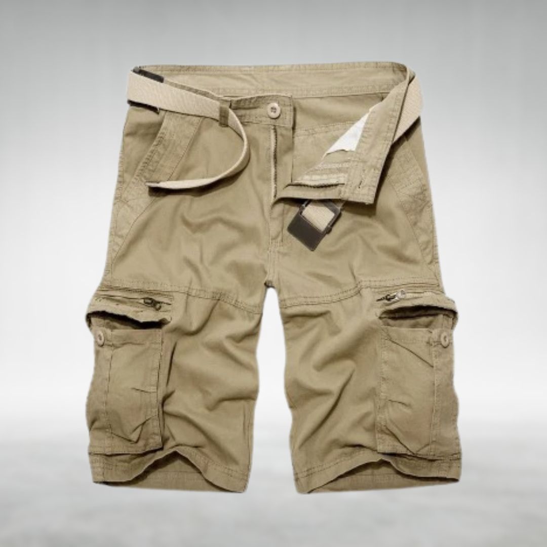 Shorts cargo homme utilitaires avec ceinture et poches multiples 1