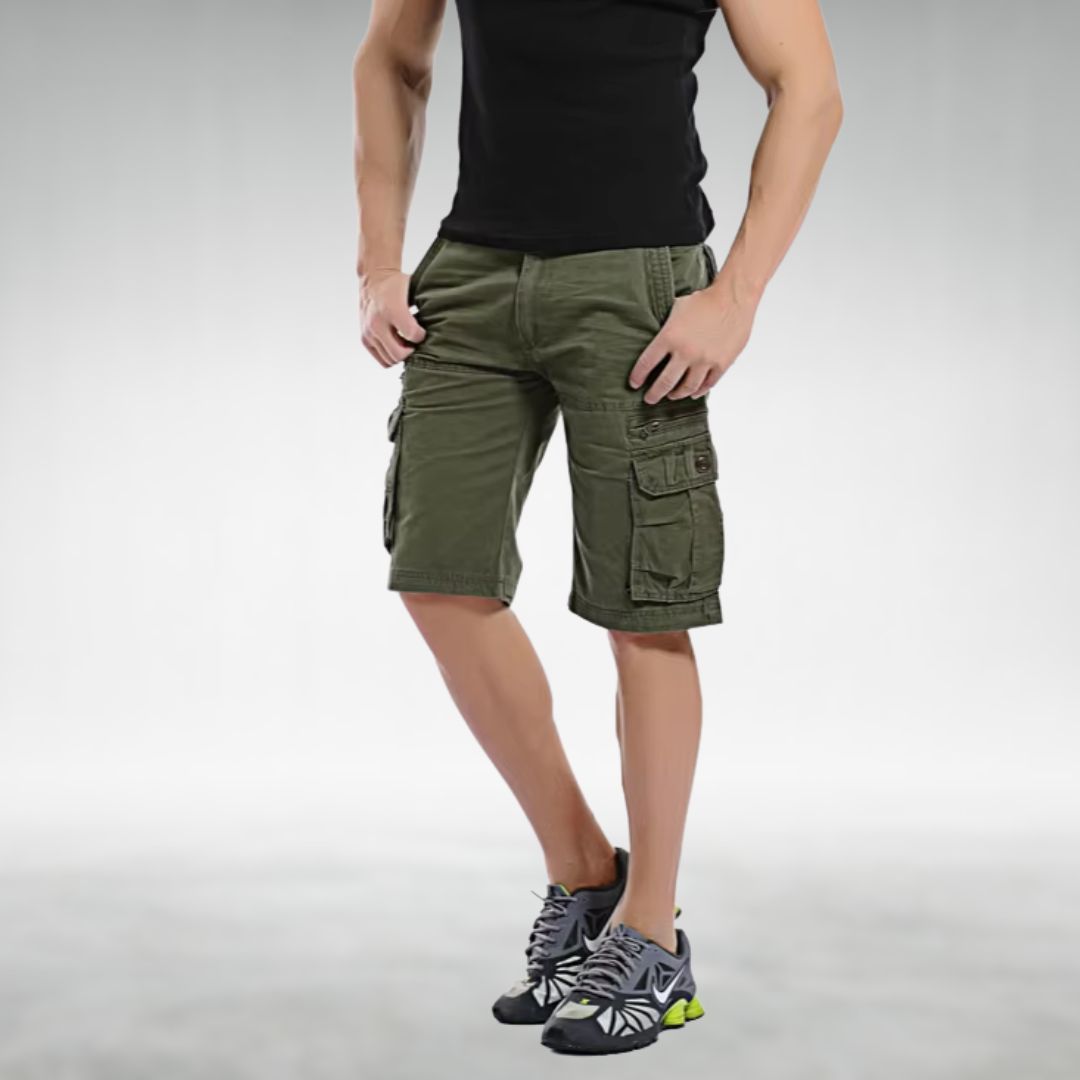 Shorts cargo homme utilitaires avec ceinture et poches multiples 5