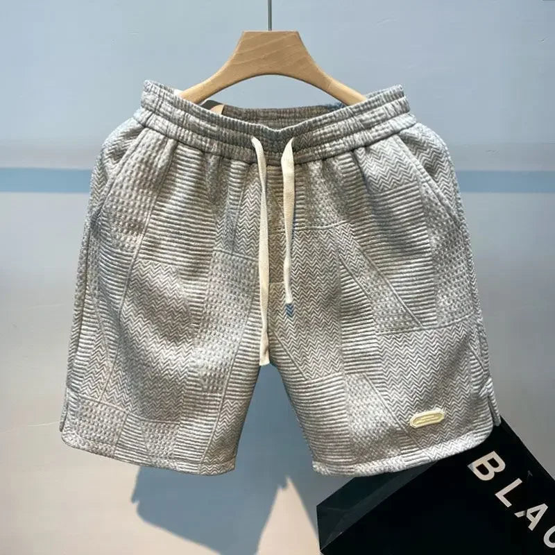 Shorts de sport homme décontractés en tissu léger à motif vague 1