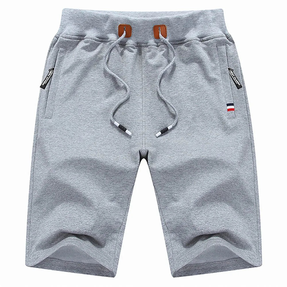 Shorts décontractés en coton pour homme avec poches zippées 0