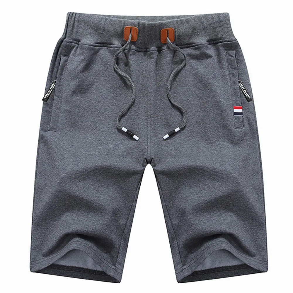 Shorts décontractés en coton pour homme avec poches zippées 1