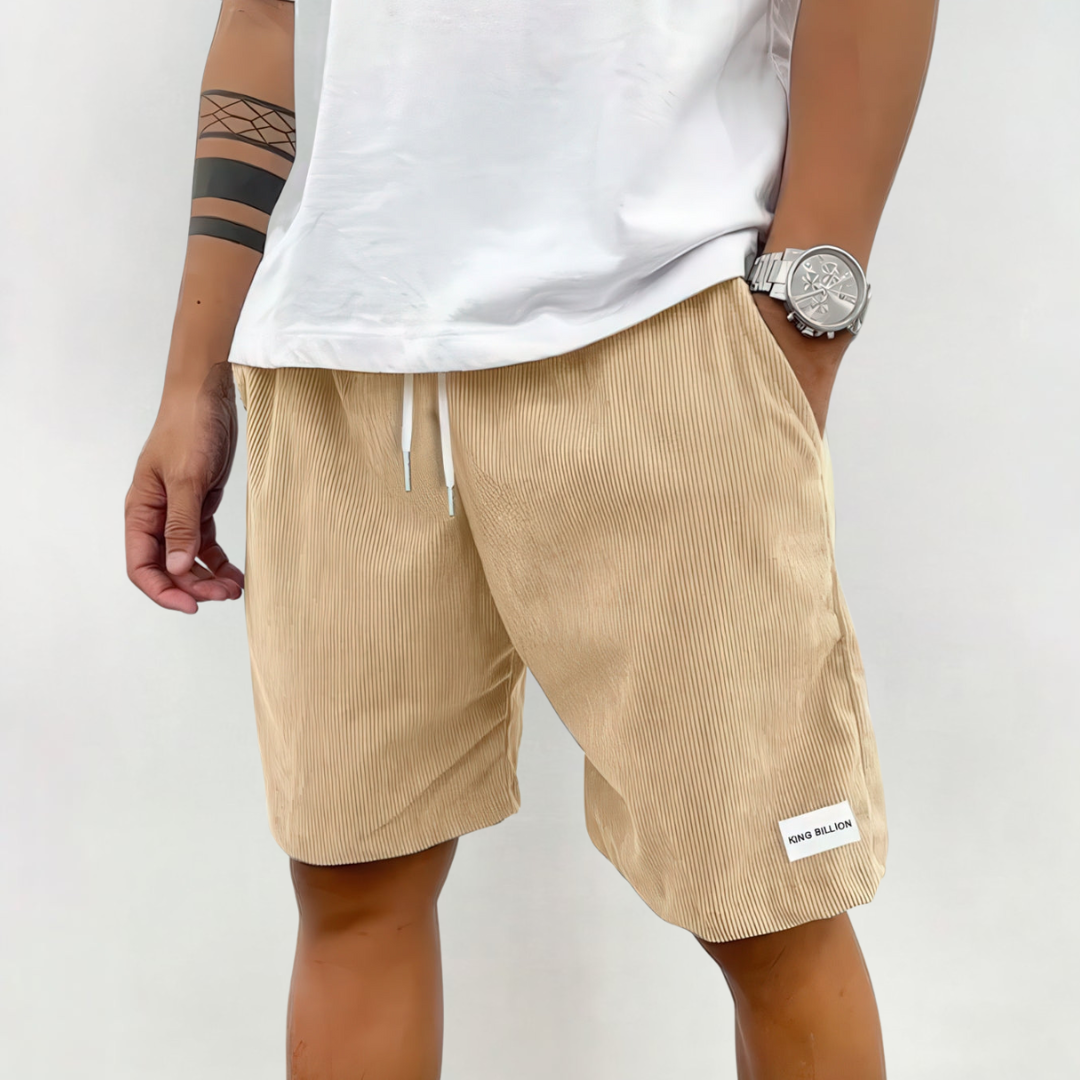 Shorts en coton homme à taille élastique, coupe décontractée 0