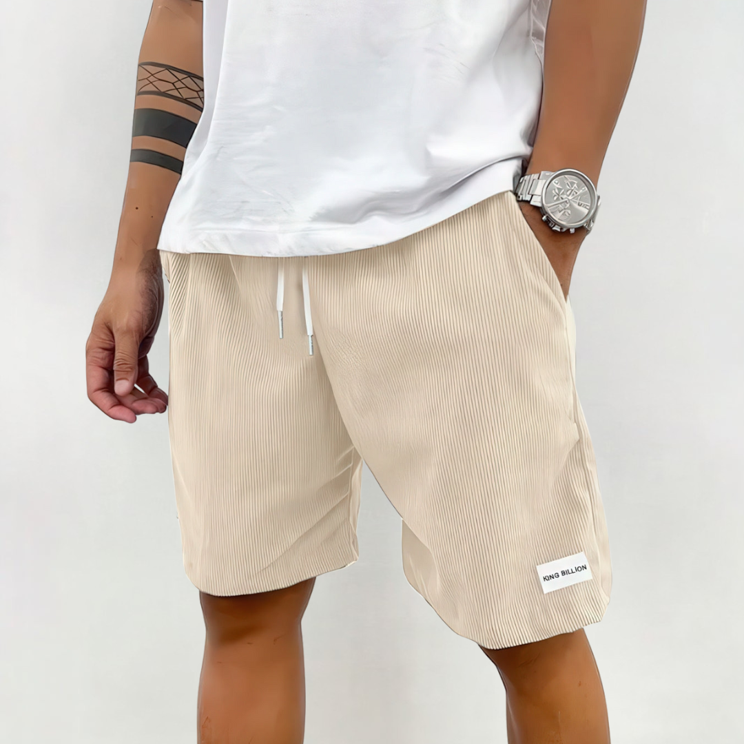 Shorts en coton homme à taille élastique, coupe décontractée 1