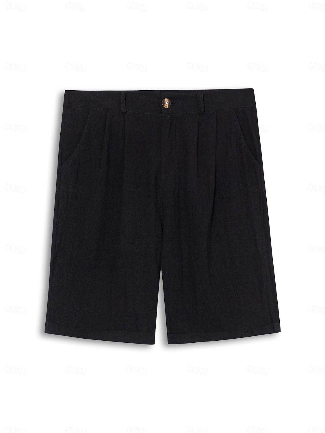 Shorts en coton homme élégants avec plis et poches latérales 6