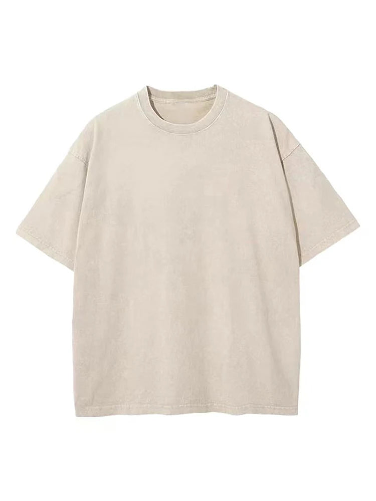 T-Shirt Oversize Homme en Coton Lourd Style Vintage 10