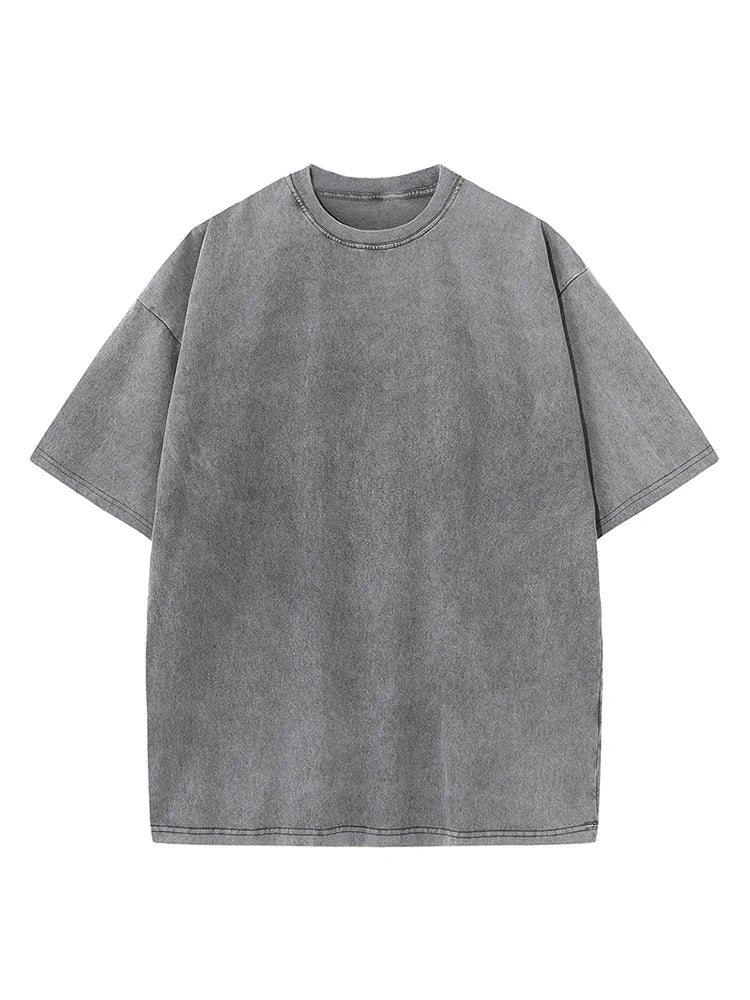 T-Shirt Oversize Homme en Coton Lourd Style Vintage 6