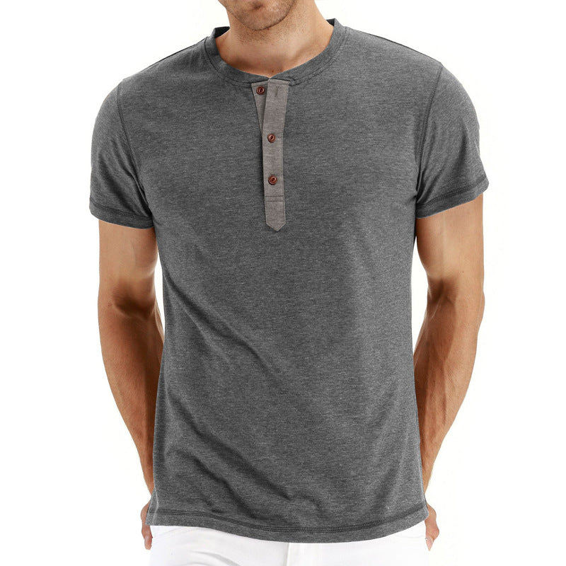 T-shirt Henley en coton pour homme confortable et élégant 11