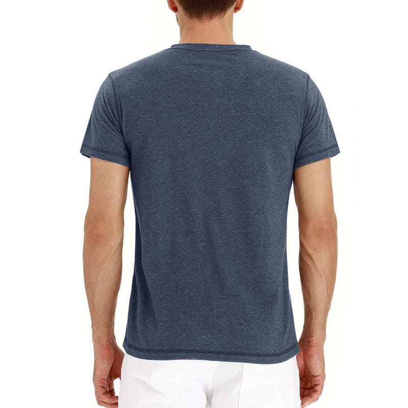 T-shirt Henley en coton pour homme confortable et élégant 3