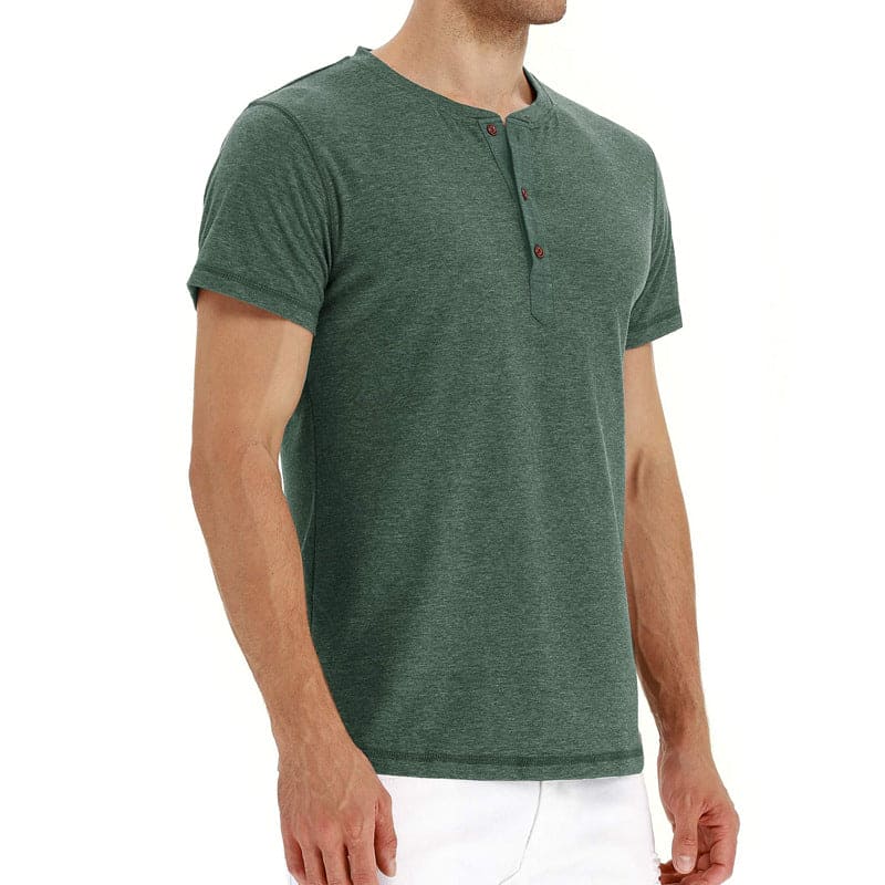 T-shirt Henley en coton pour homme confortable et élégant 5