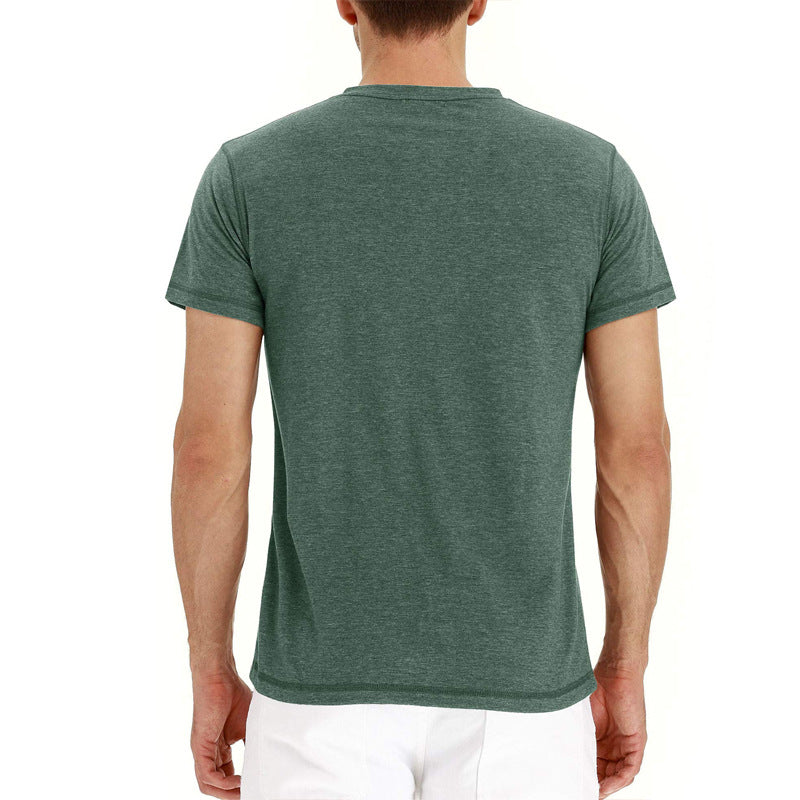 T-shirt Henley en coton pour homme confortable et élégant 6