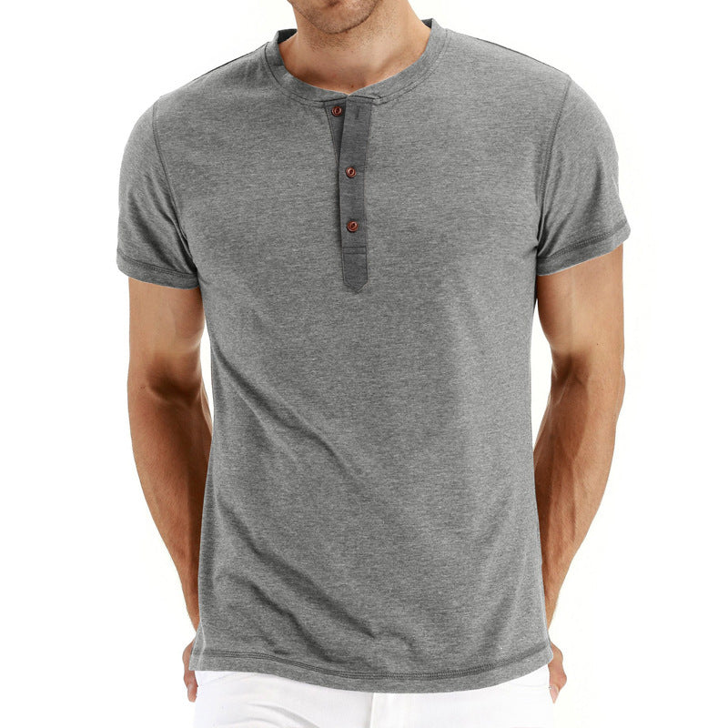 T-shirt Henley en coton pour homme confortable et élégant 9