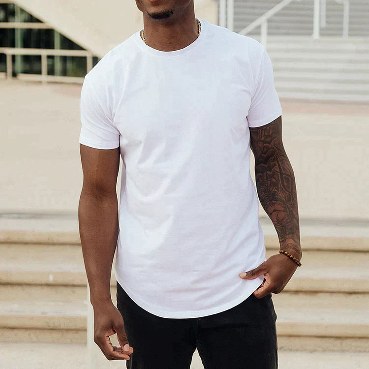 T-shirt de sport homme ajusté en tissu respirant 0