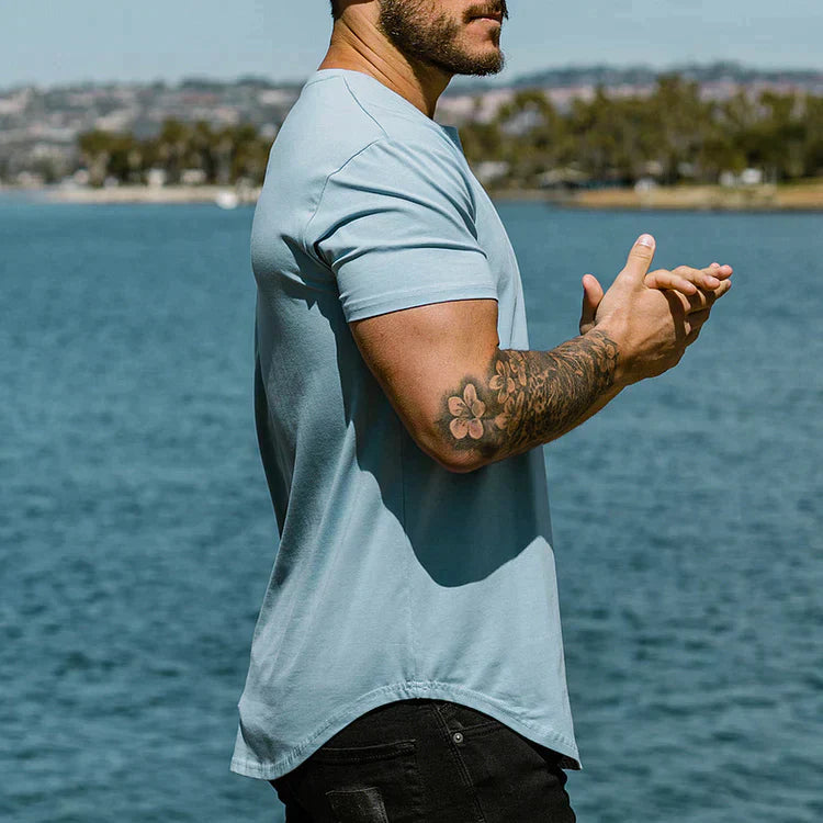 T-shirt de sport homme ajusté en tissu respirant 3