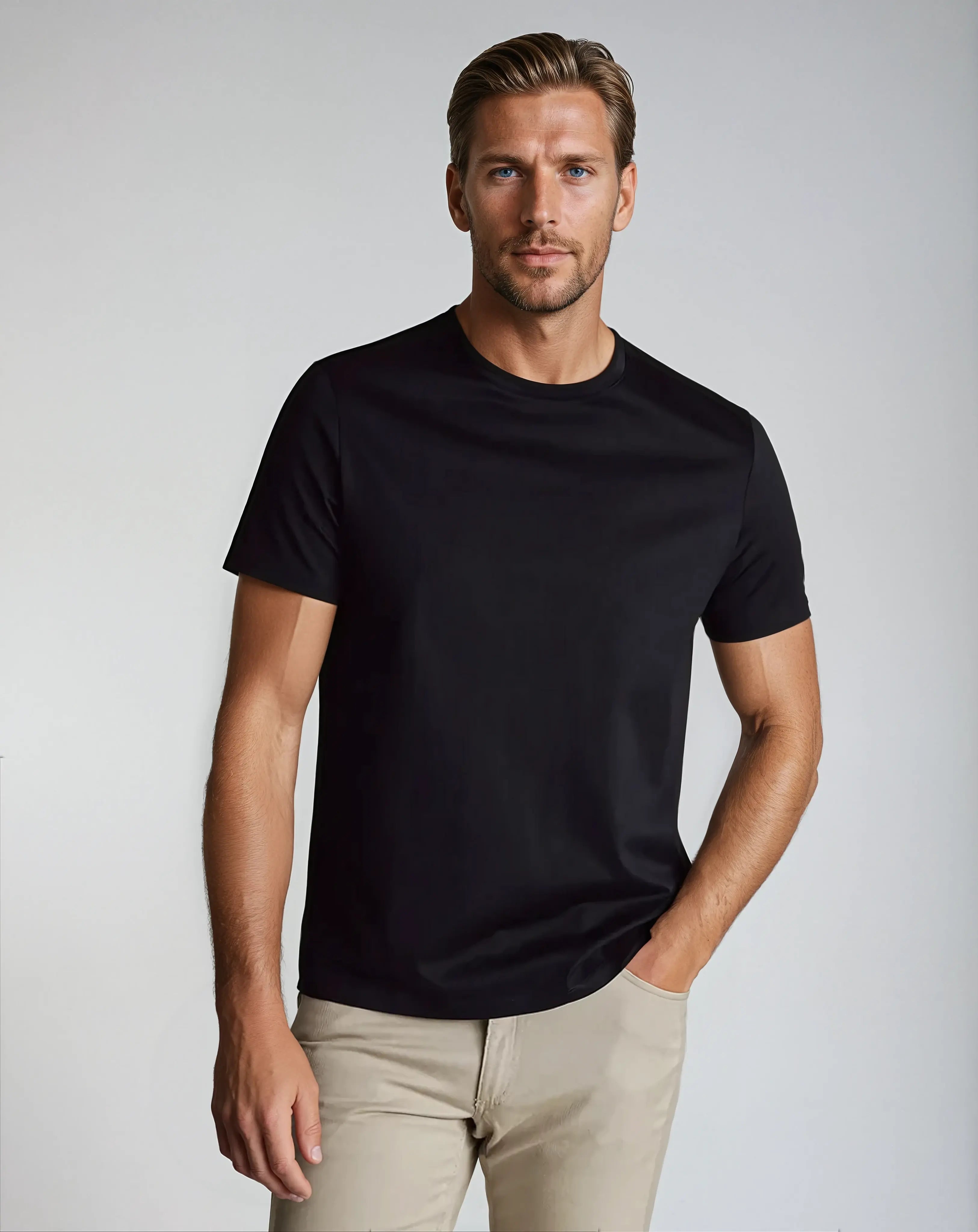 T-shirt Supima Noir 4
