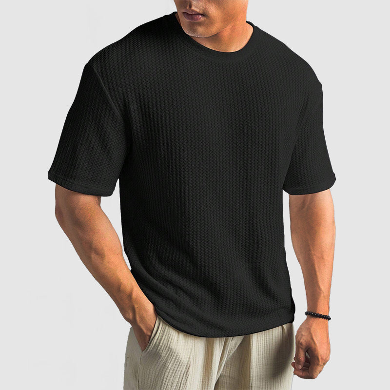 T-shirt en coton structuré pour homme en tricot 10