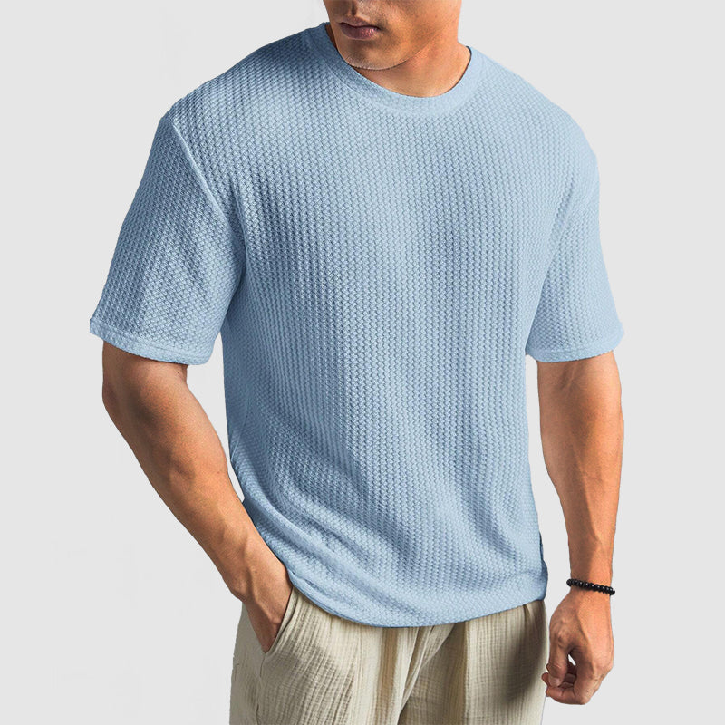 T-shirt en coton structuré pour homme en tricot 2