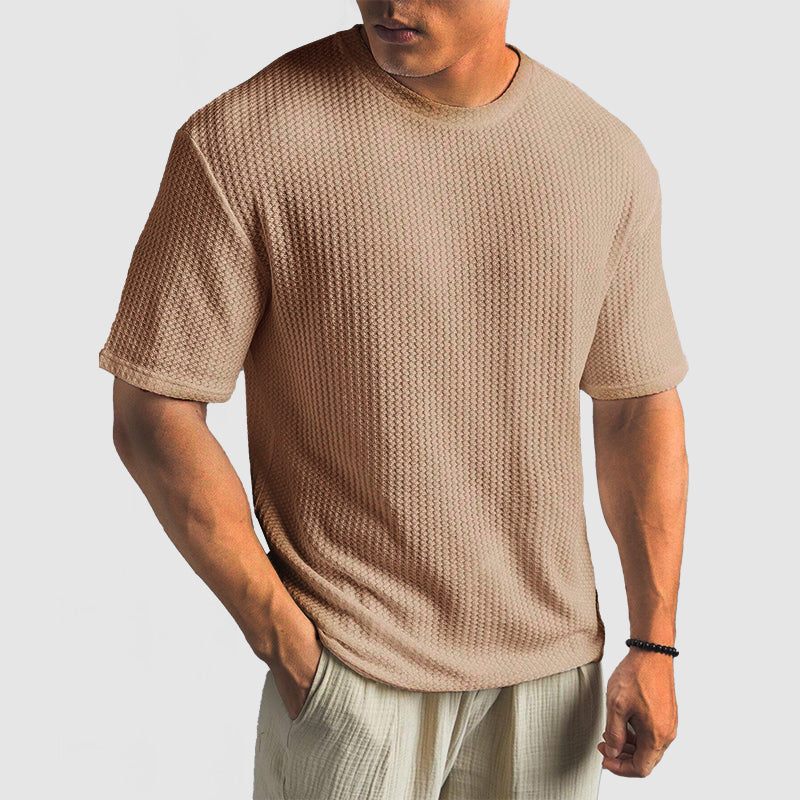 T-shirt en coton structuré pour homme en tricot 3