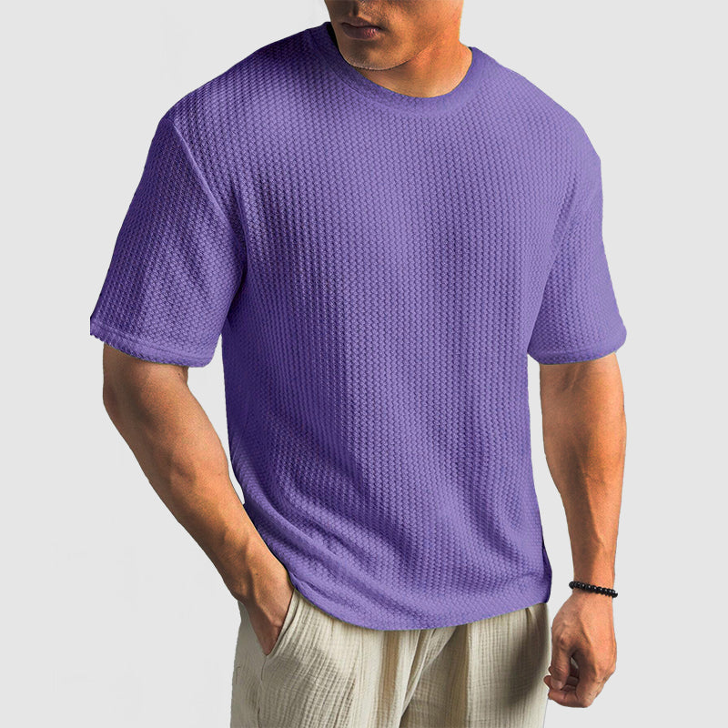 T-shirt en coton structuré pour homme en tricot 5
