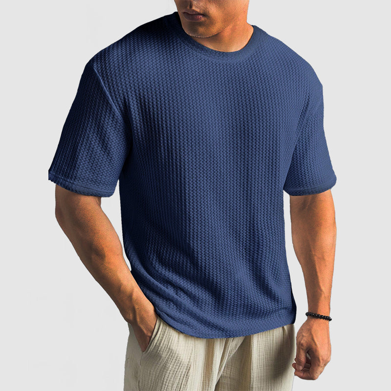 T-shirt en coton structuré pour homme en tricot 8