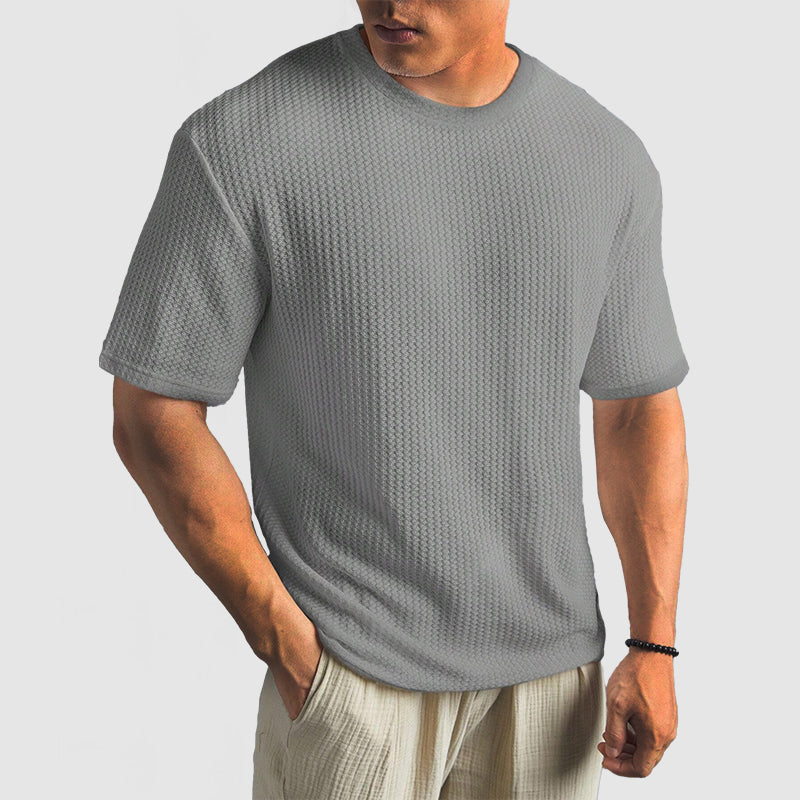T-shirt en coton structuré pour homme en tricot 9
