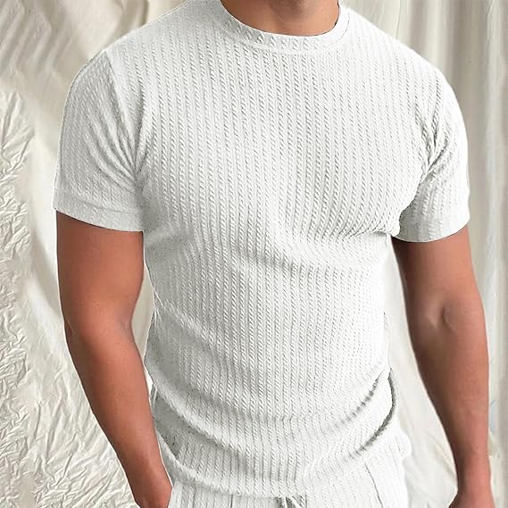 T-shirt en maille homme ajusté en tissu Breisel 6