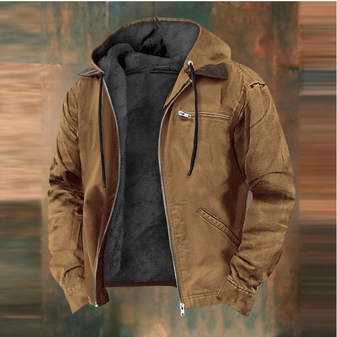 Veste à capuche homme en coton élégante et fonctionnelle 1