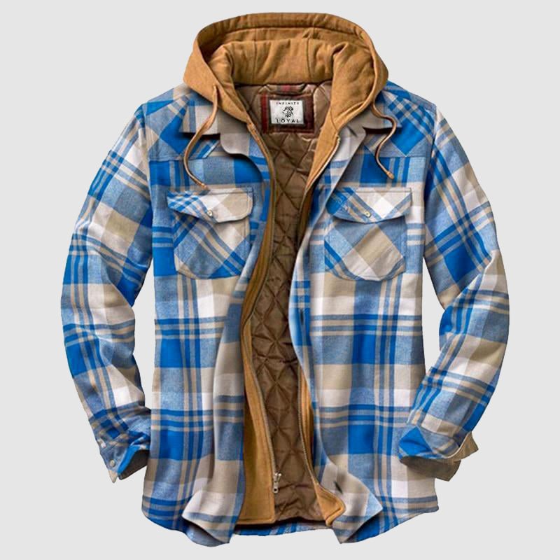 Veste à capuche longue pour homme en tissu moderne 0