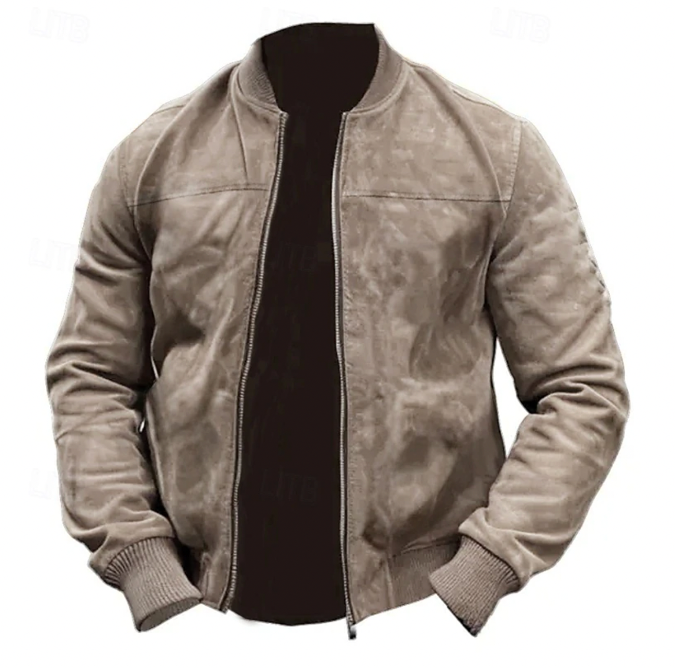 Veste bomber en suède légère pour homme moderne et stylée 1