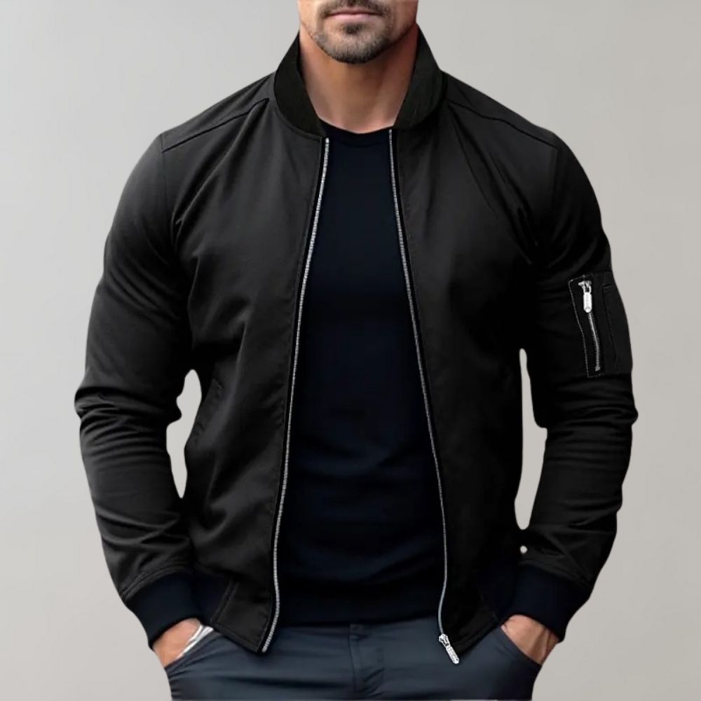 Veste bomber homme légère en polyester avec poches zippées 6