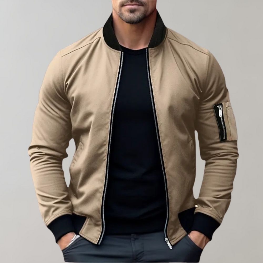 Veste bomber homme légère en polyester avec poches zippées 9